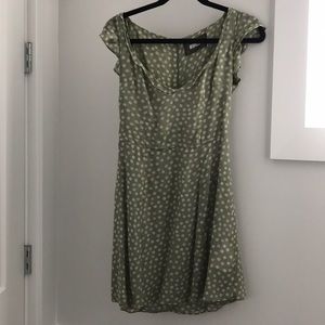Reformation mini dress floral print green